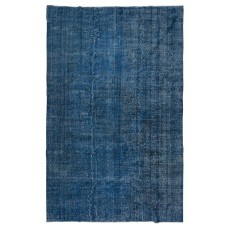 Handmade Navy Blue Area Rug for Living Room, Modern Turkish Large Carpet for Dining Room