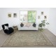 Vintage Handmade Soft Green Rug. One of a kind Floral Design Turkish Carpet