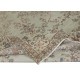Vintage Handmade Soft Green Rug. One of a kind Floral Design Turkish Carpet