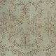Vintage Handmade Soft Green Rug. One of a kind Floral Design Turkish Carpet