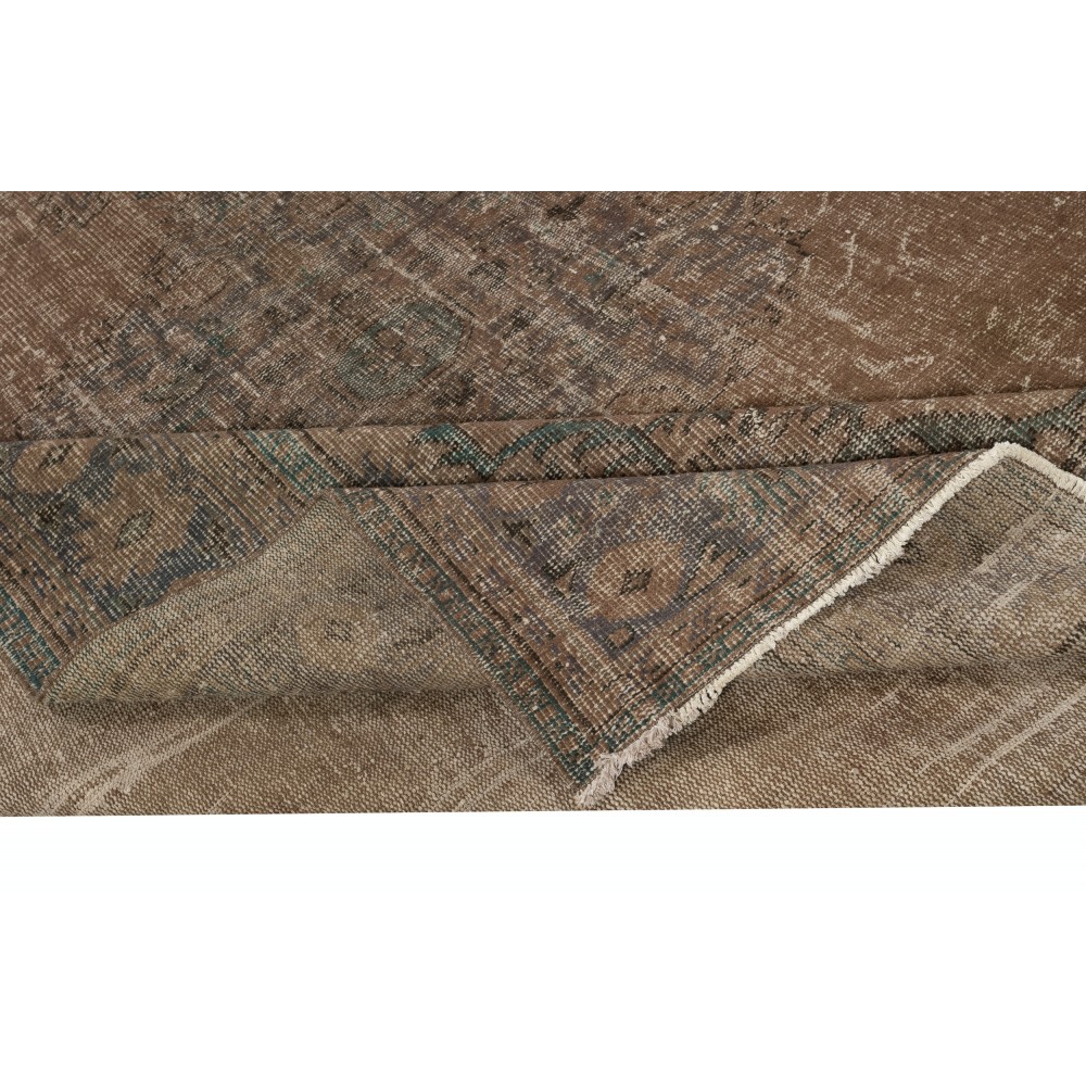 Unique Brown Handmade Turkish Area Rug for Home and Office Decor