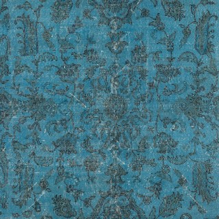 Contemporary Handmade Large Area Rug. Blue Living Room Carpet with Floral Design Contemporary Handmade Large Area Rug. Blue Living Room Carpet with Floral Design