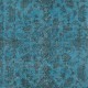 Contemporary Handmade Large Area Rug. Blue Living Room Carpet with Floral Design