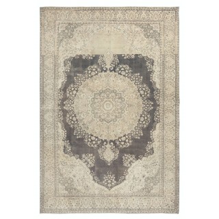 One of a kind Vintage Turkish Area Rug. Handmade Sun Faded Carpet