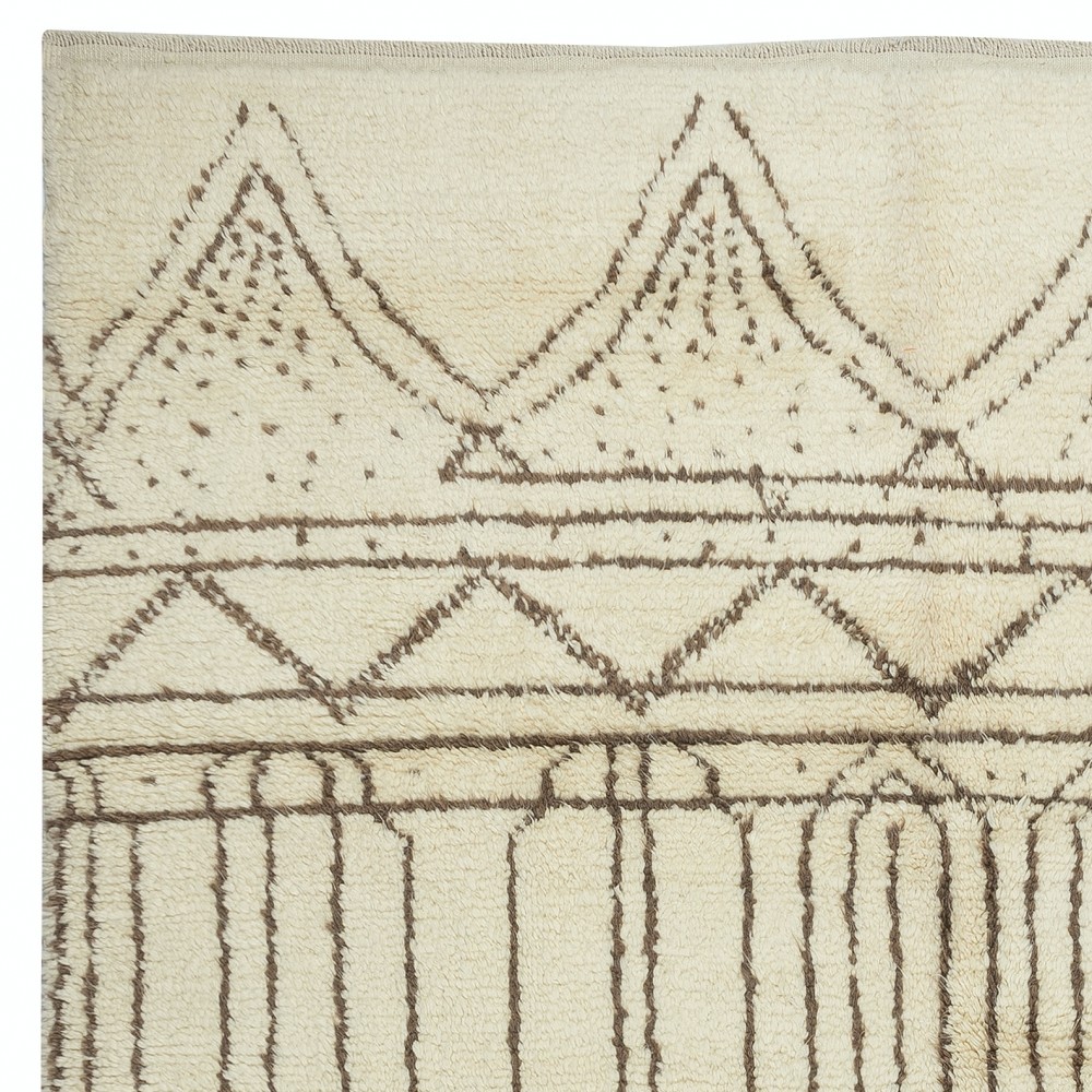 Moroccan Tulu Rug, 100% Natural Wool, Modern Handmade Carpet