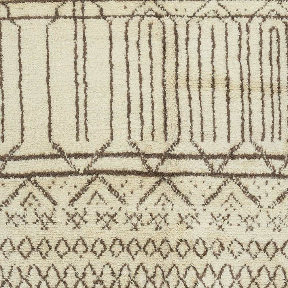 Moroccan Tulu Rug, 100% Natural Wool, Modern Handmade Carpet