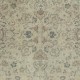 Hand Knotted Turkish Area Rug with Floral Design and Soft Green Field, Vintage Large Carpet