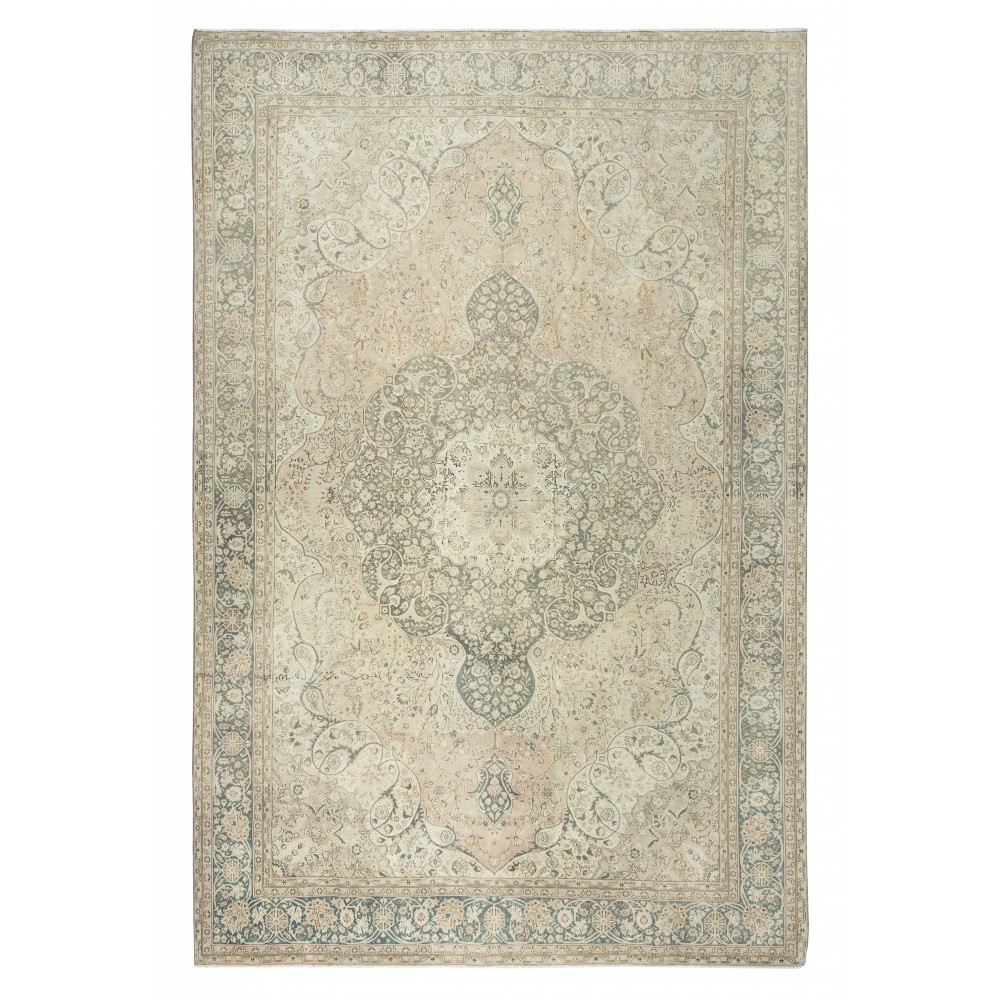 One of a kind Vintage Turkish Area Rug. Handmade Large Carpet for Rustic, Country & Farmhouse Decor