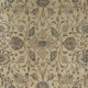 Hand Knotted Turkish Area Rug with Floral Design and Beige Field, Vintage Large Carpet