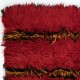Modern Handmade Tulu Rug in Red. 100% Wool. Custom Options Available