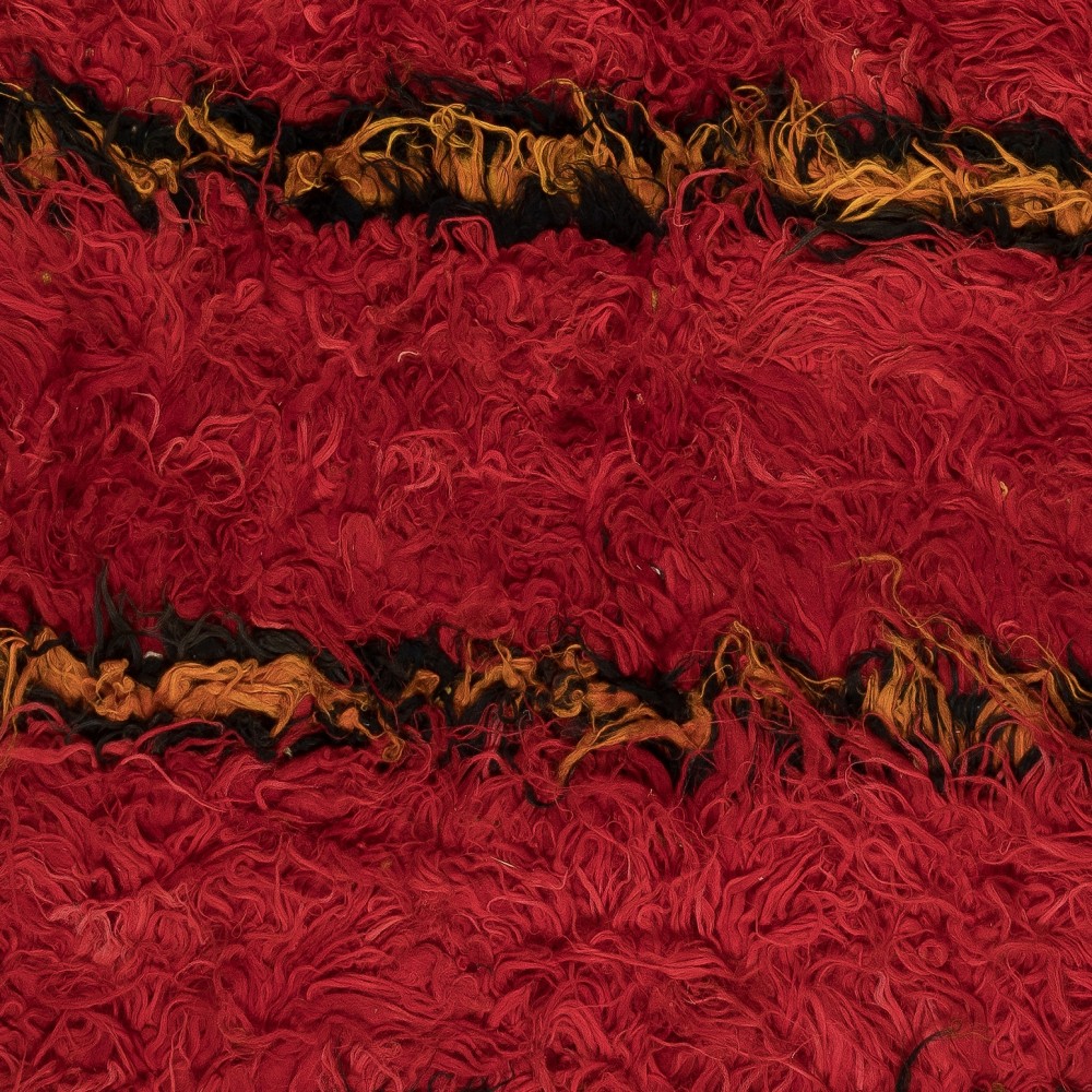 Modern Handmade Tulu Rug in Red. 100% Wool. Custom Options Available