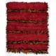 Modern Handmade Tulu Rug in Red. 100% Wool. Custom Options Available