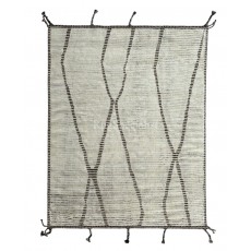Contemporary Moroccan Design Berber Rug. 100% Wool. Handmade Beni Ourain Carpet
