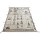Handknotted Moroccan Azilal Style Rug. 100% Wool. Modern Beni Ourain Carpet
