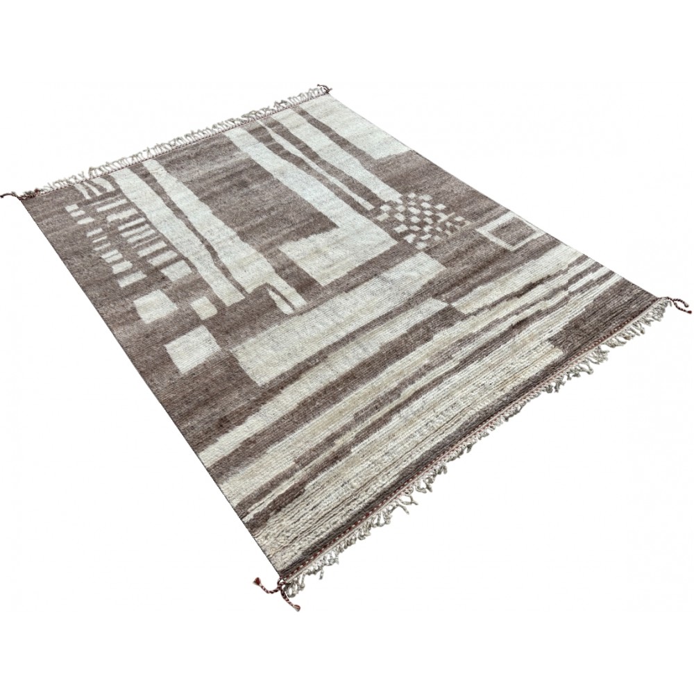 Modern Moroccan style Handmade Rug. 100% Natural Wool. Custom Options Available