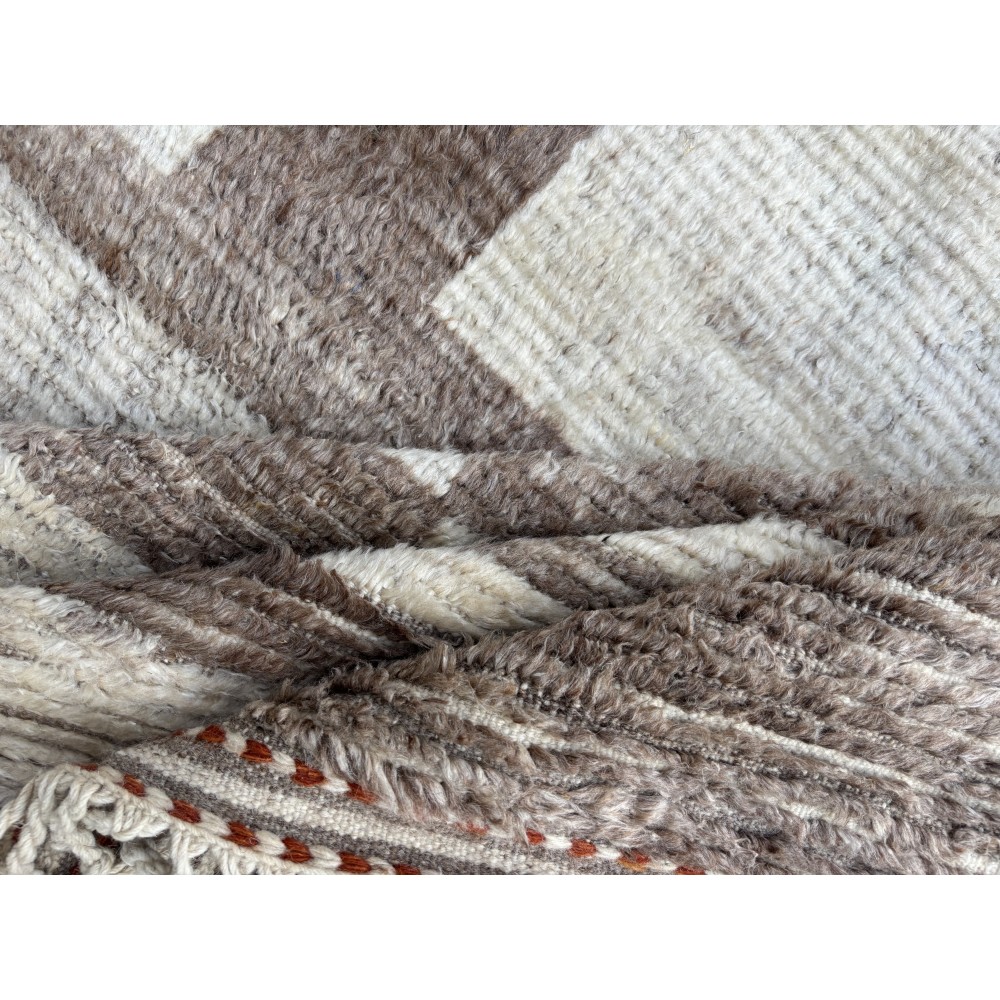 Modern Moroccan style Handmade Rug. 100% Natural Wool. Custom Options Available