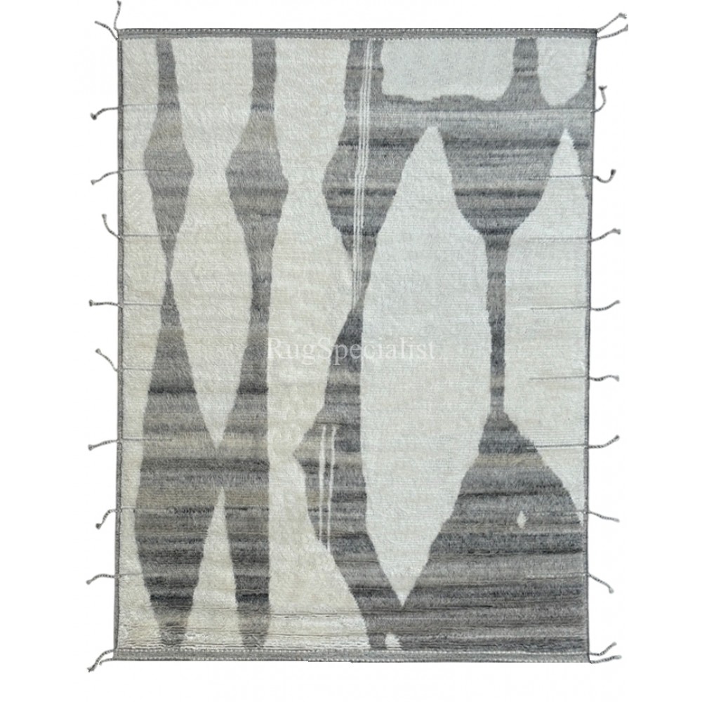 Modern Moroccan Berber style Handmade Rug. 100% Natural Wool. Custom Options Available