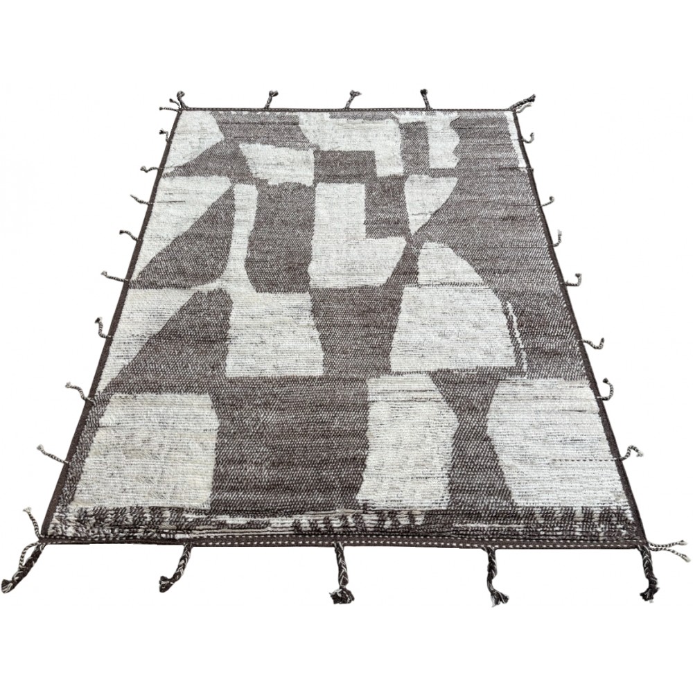 Contemporary Moroccan style Handmade Rug. 100% Natural Wool. Custom Options Available