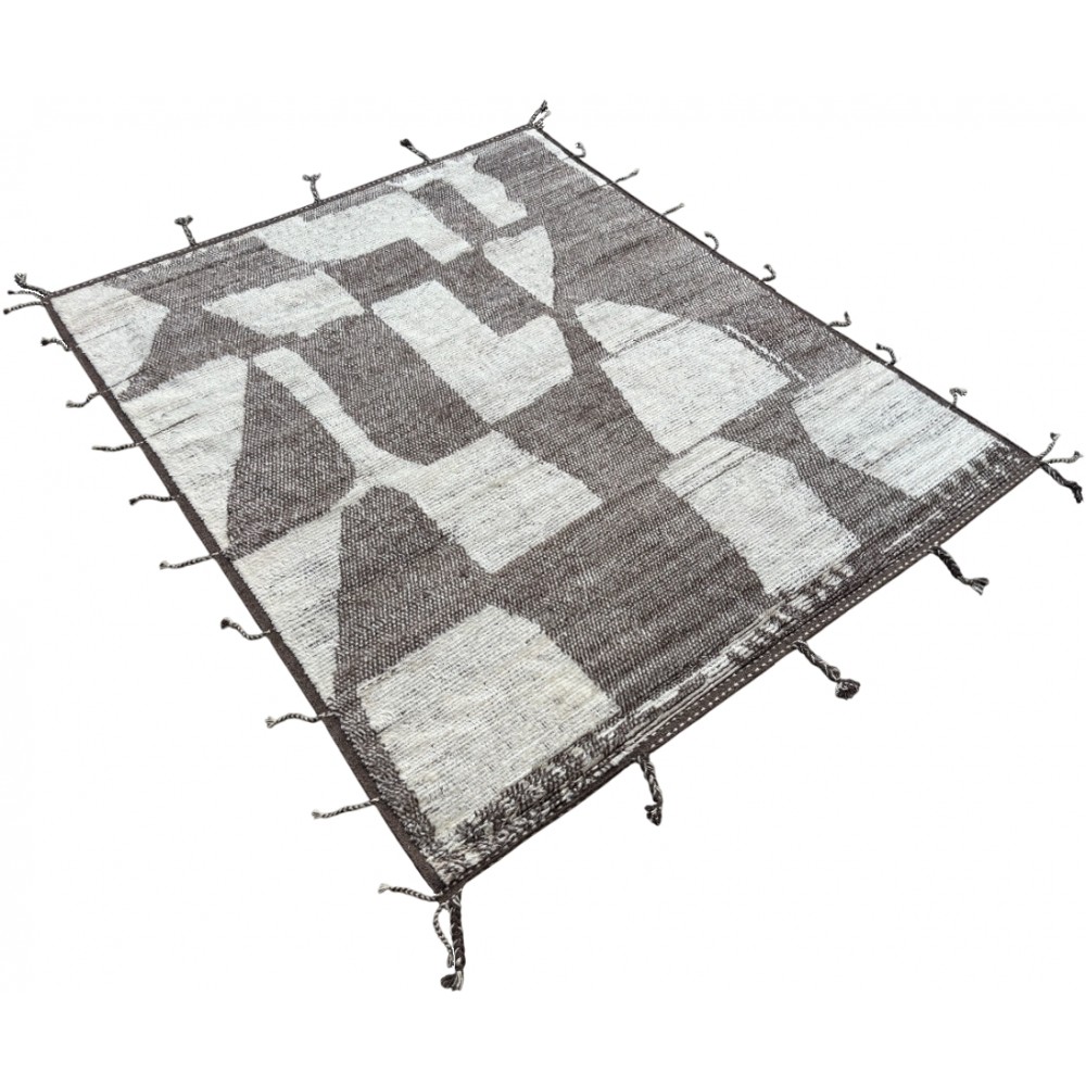 Contemporary Moroccan style Handmade Rug. 100% Natural Wool. Custom Options Available