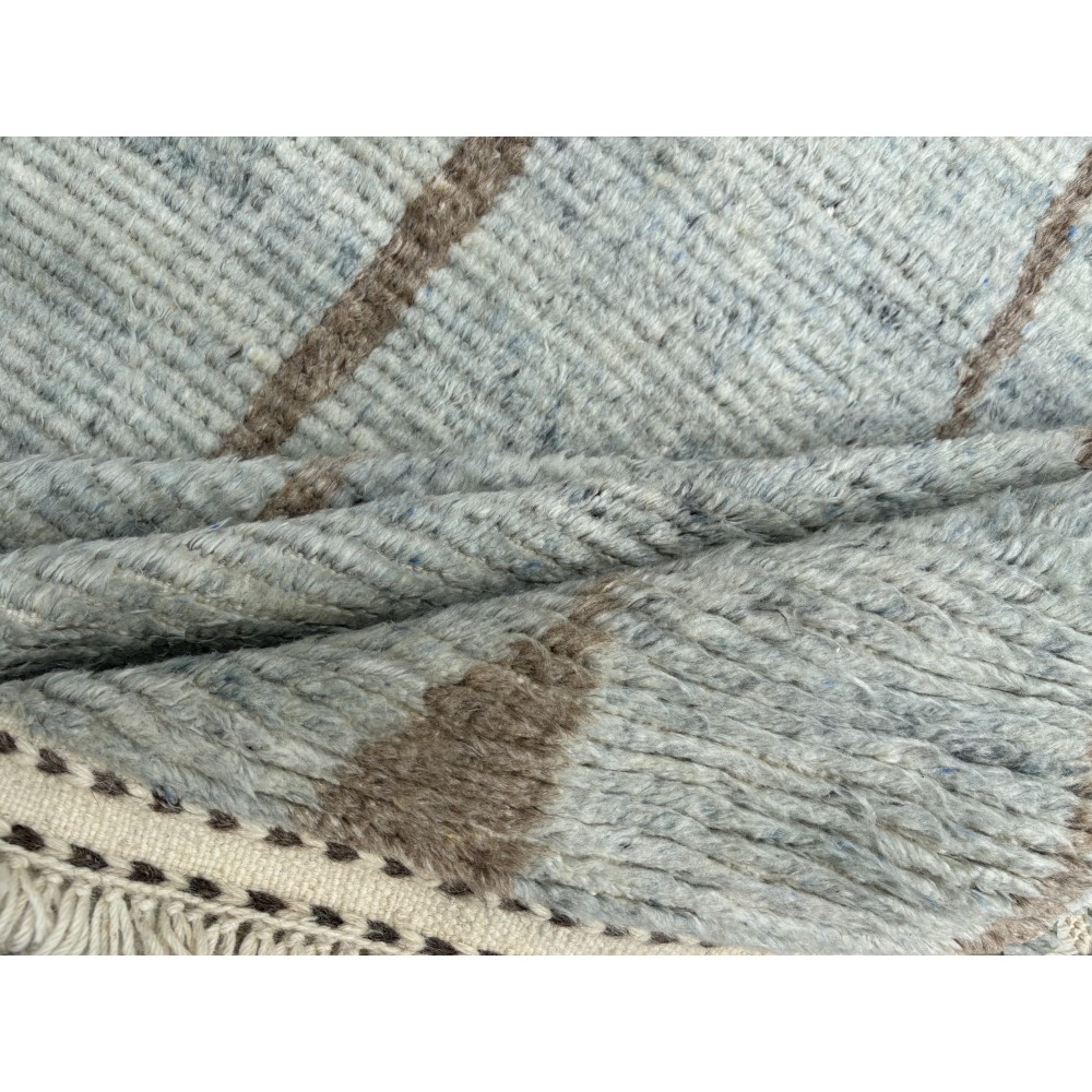 Modern Hand-knotted Moroccan Design Rug. 100% Wool. Custom Options Available