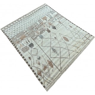 Contemporary Moroccan Design Berber Rug. 100% Wool. Handmade Beni Ourain Carpet Contemporary Moroccan Design Berber Rug. 100% Wool. Handmade Beni Ourain Carpet