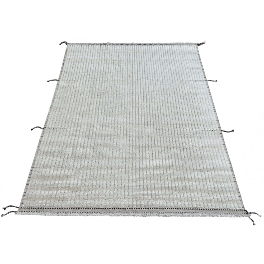 Handmade Moroccan Azilal Style Rug. 100% Wool. Modern Beni Ourain Carpet