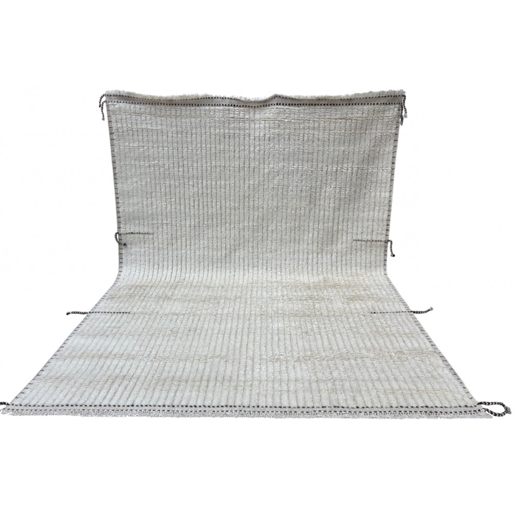Handmade Moroccan Azilal Style Rug. 100% Wool. Modern Beni Ourain Carpet