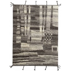 Handknotted Moroccan Azilal Style Rug. 100% Wool. Modern Beni Ourain Carpet