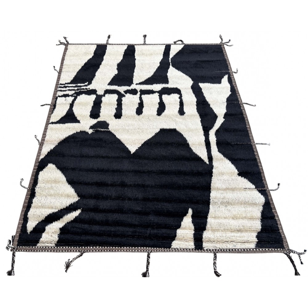 Modern Moroccan style Handmade Rug. 100% Natural Wool. Custom Options Available