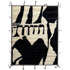 Modern Moroccan style Handmade Rug. 100% Natural Wool. Custom Options Available
