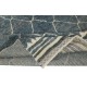 Modern Handmade Moroccan Berber Tulu Rug in Blue and Cream. Custom Options Available