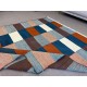 Modern Handmade Scandinavian Kilim Rug 'Flat Weave' with Geometric Patterns, 100% Wool