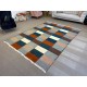 Modern Handmade Scandinavian Kilim Rug 'Flat Weave' with Geometric Patterns, 100% Wool