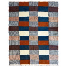 Modern Handmade Scandinavian Kilim Rug 'Flat Weave' with Geometric Patterns, 100% Wool