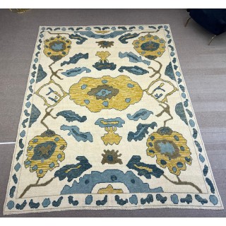 Modern Handmade Premium Quality Turkish Oushak Rug, 100% Organic Wool, Made-to-order, Customizable