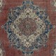 Hand knotted Turkish Wool Area Rug. One of a kind Vintage Large Carpet