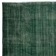 Dark Green Color Modern Handmade Large Area Rug, Shabby Chic Turkish Carpet