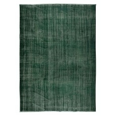 Dark Green Color Modern Handmade Large Area Rug, Shabby Chic Turkish Carpet