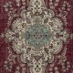 One of a kind Vintage Handmade Turkish Large Rug, Maroon Red 1960s Carpet with Medallion Design