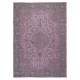 Contemporary Hand-Made Turkish Rug in Purple Color, Living Room Carpet