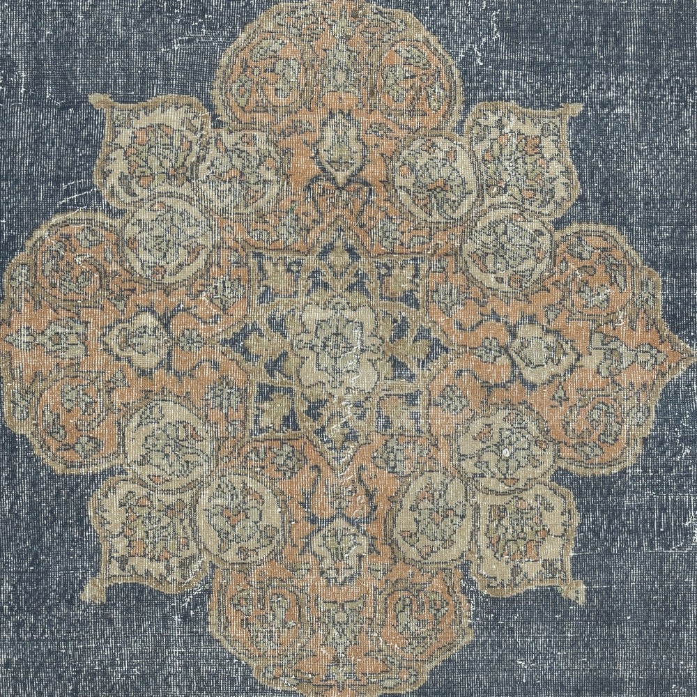 Vintage Handmade Wool Large Area Rug, One of a kind Turkish Carpet