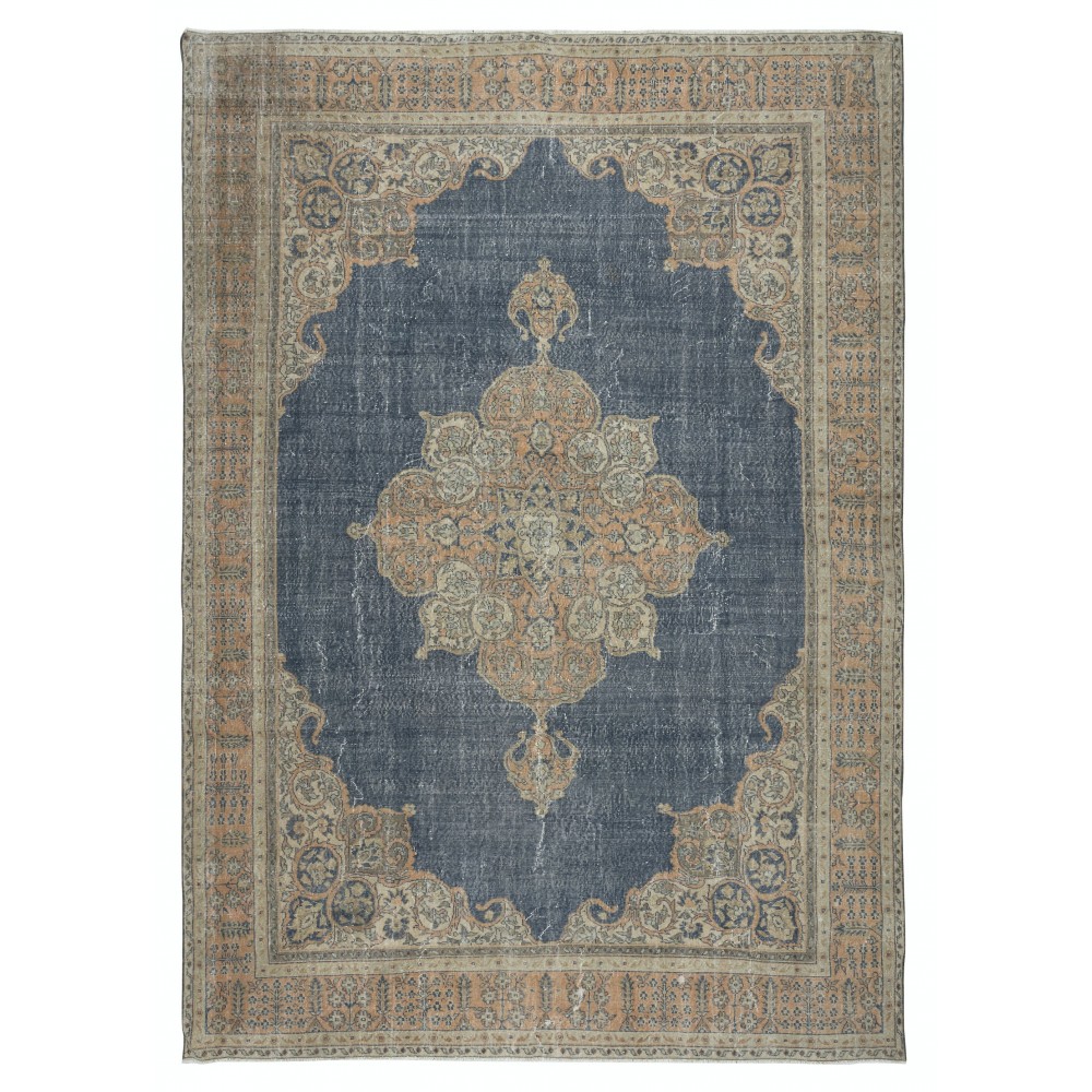 Vintage Handmade Wool Large Area Rug, One of a kind Turkish Carpet