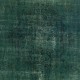 Dark Green Color Handmade Large Area Rug, Contemporary Turkish Carpet