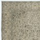 One of a kind Vintage Beige Large Area Rug, Sun Faded Handmade Turkish Carpet