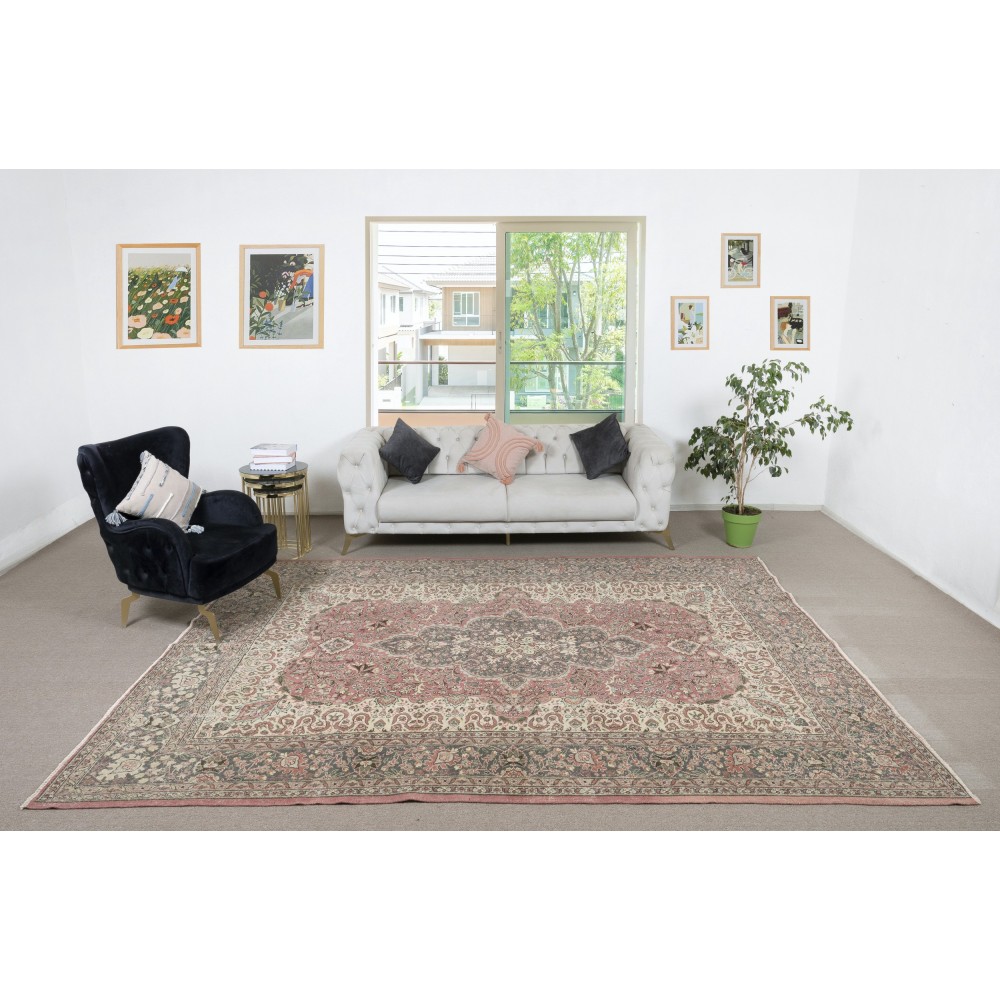 Fine Hand-Knotted Ona-of-a-kind Vintage Turkish Area Rug, circa 1940