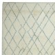 Moroccan Tulu Rug in Beige and Teal Blue Colors, 100% Wool, Beni Ourain Carpet