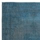 Hand Knotted Blue Color Large Area Rug, Modern Handmade Turkish Carpet