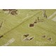 Modern Handmade Tulu Rug in Green, Brown and Beige Colors, 100% Wool