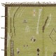 Modern Handmade Tulu Rug in Green, Brown and Beige Colors, 100% Wool