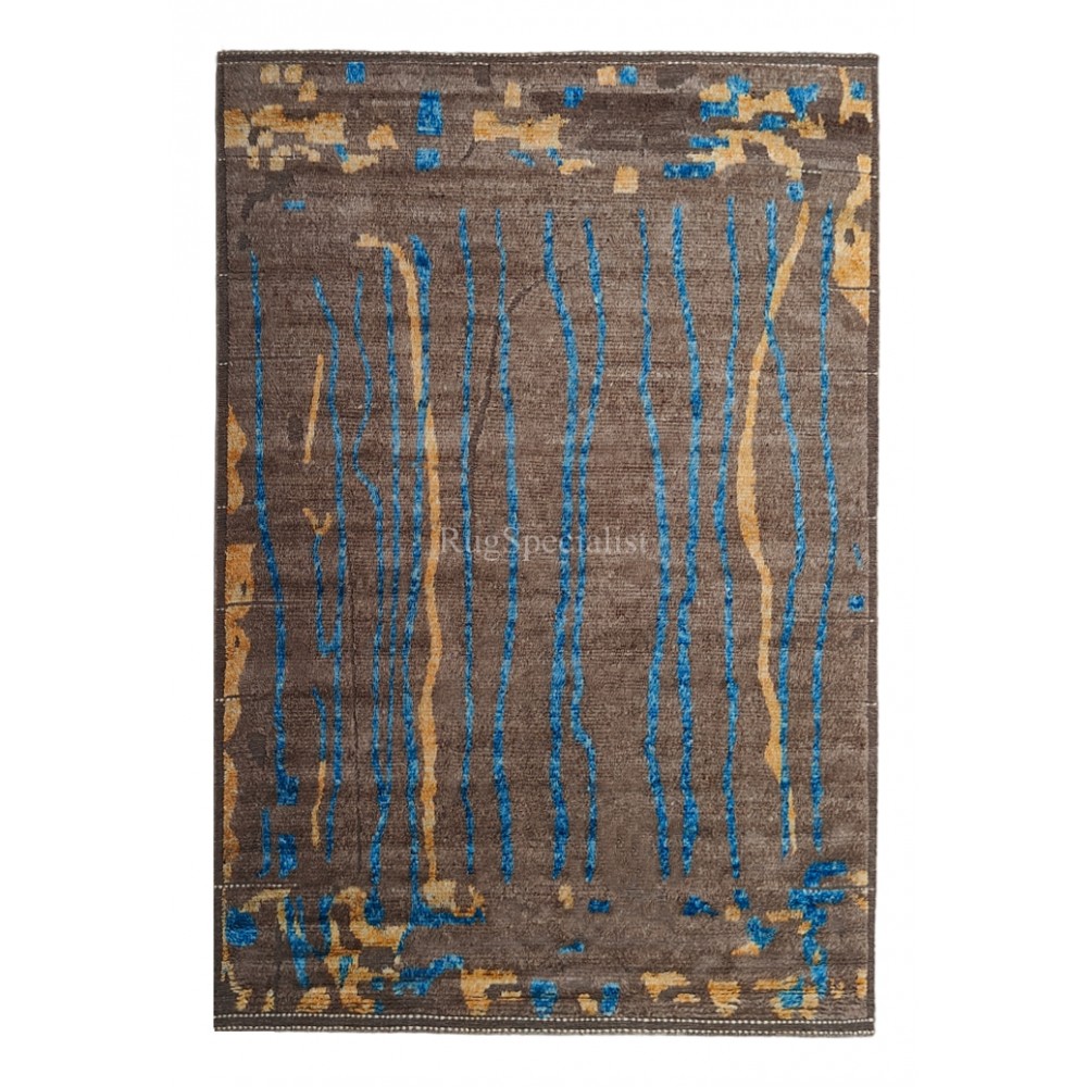 Modern Moroccan Berber Beni Ourain design Rug. 100% Wool. Custom Options Available
